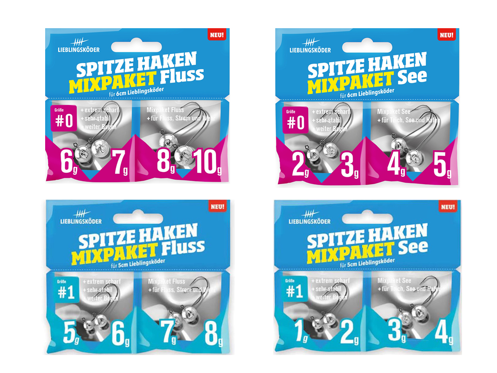 Raubfischstore - Lieblingsköder Barsch Profi-Set - 64 teilig - Komplettset incl. Jighaken