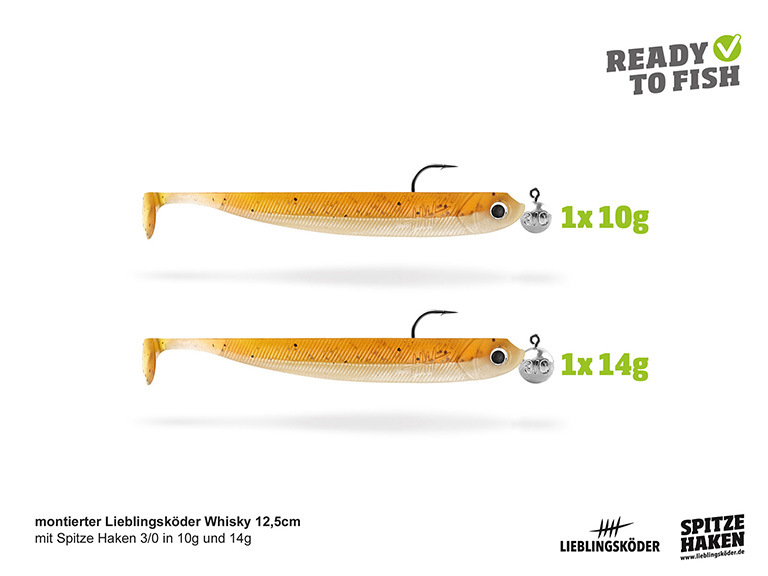 Lieblingsköder Actionpack Set 12,5 cm - Kombi-Set: 4 er Pack  fertig montierte Köder