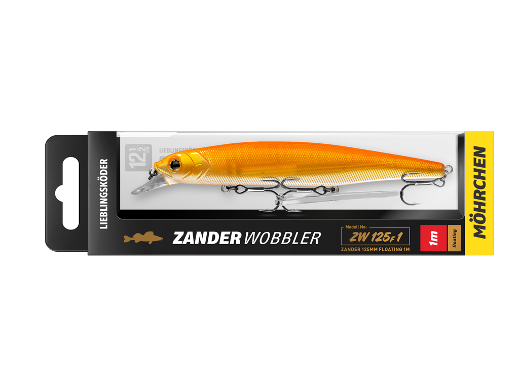 LIEBLINGSKÖDER - Zanderwobbler 12,5 cm - Möhrchen LIEBLINGSKÖDER - Zanderwobbler-Set Trüb 2 - 3 er Set