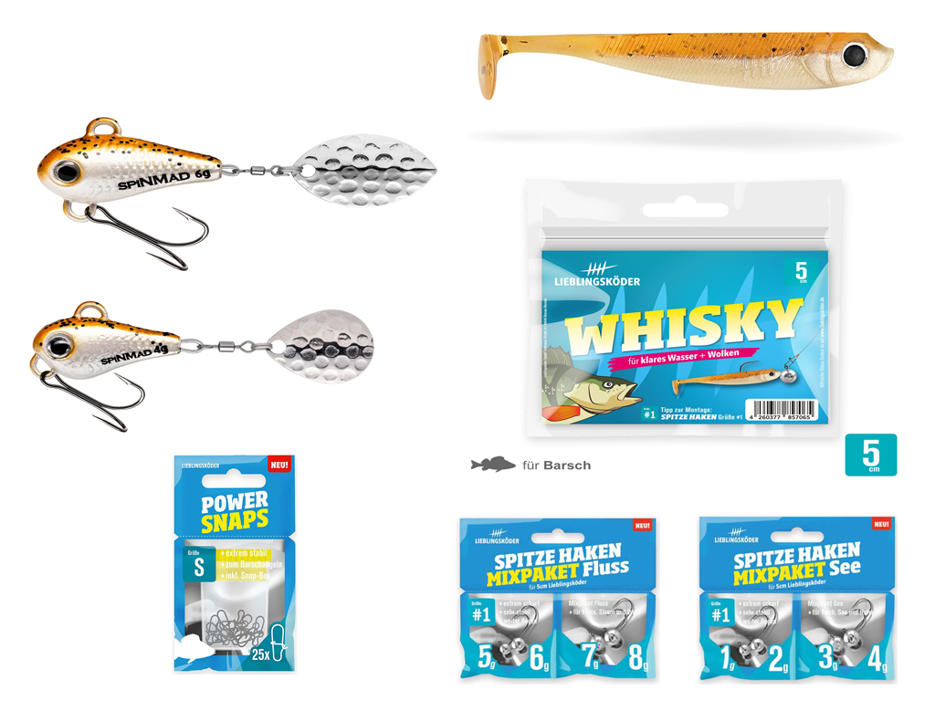 Barsch-Set Whisky - Typ S - Lieblingsköder & SpinMad Barsch-Set Whisky - Typ S - Lieblingsköder & SpinMad