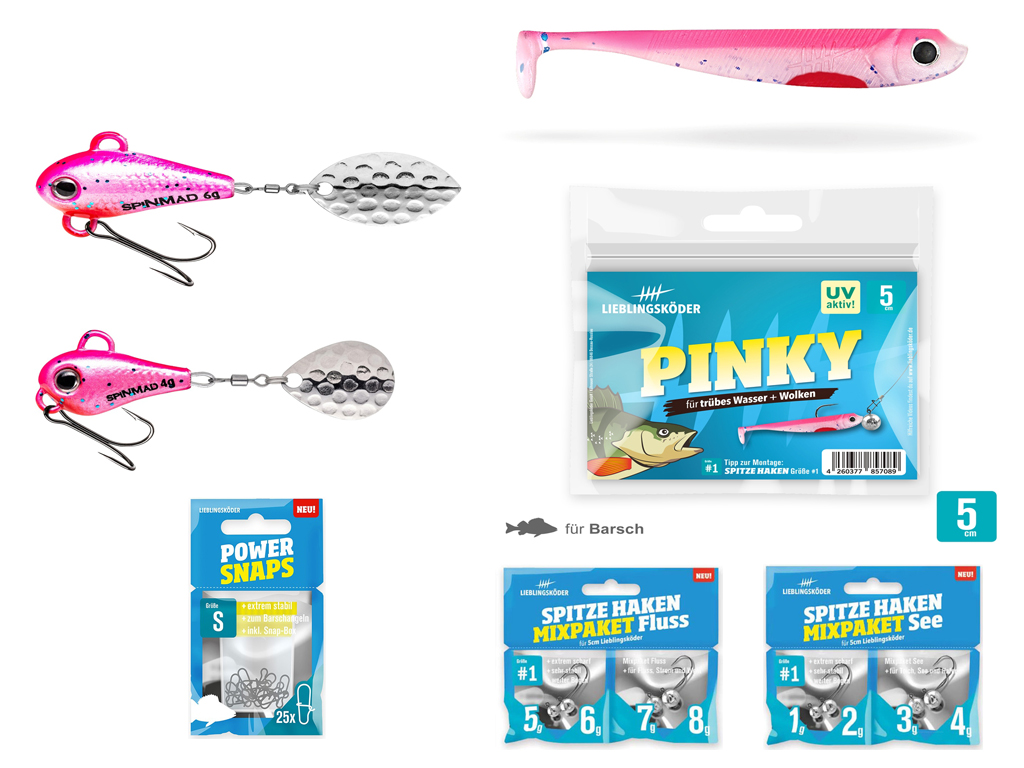 Barsch-Set Pinky - Typ S - Lieblingsköder & SpinMad Barsch-Set Pinky - Typ S - Lieblingsköder & SpinMad