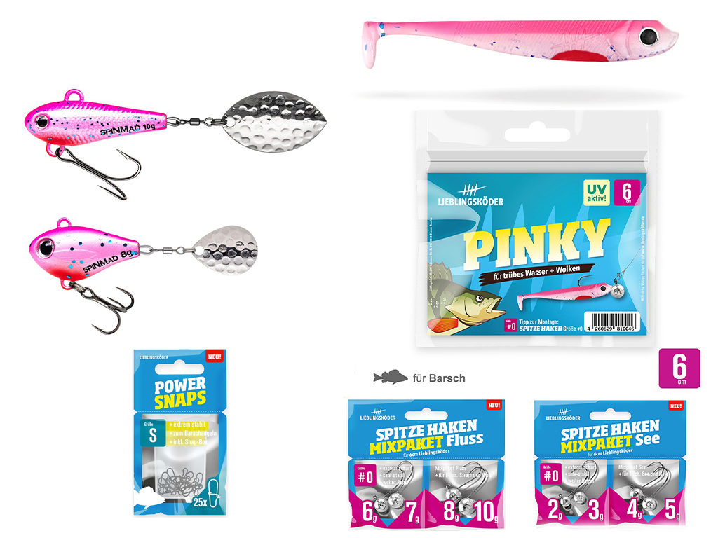 Barsch-Set Pinky - Typ M - Lieblingsköder & SpinMad Barsch-Set Pinky - Typ M - Lieblingsköder & SpinMad