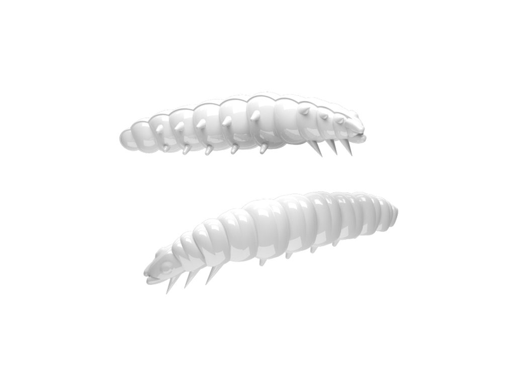 LIBRA LURES - Larve Cheese - 30 mm - White 001 LIBRA LURES - Larve Cheese - 35 mm - White 001