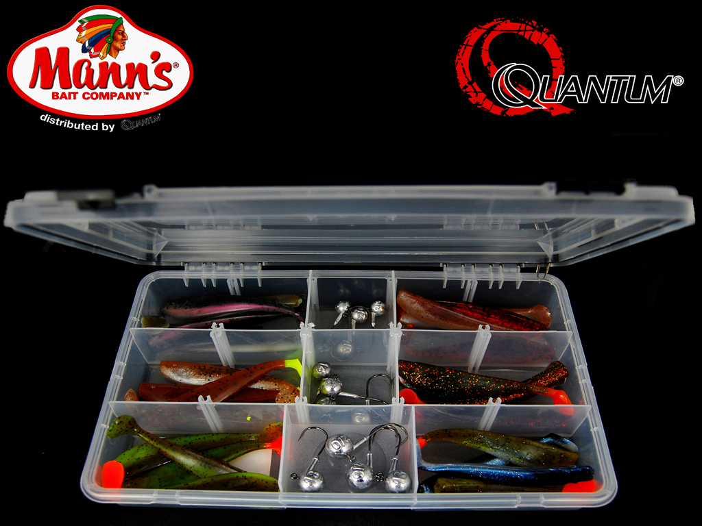 Quantum - Q Paddler Köderbox 10 cm klares Wasser  incl. Jigköpfe - Komplettbox