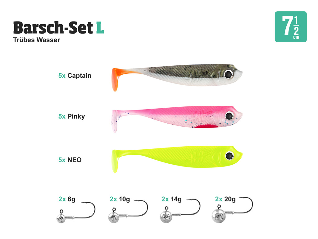 Lieblingsköder Barsch Komplettset Barsch-Set L - trübes Wasser