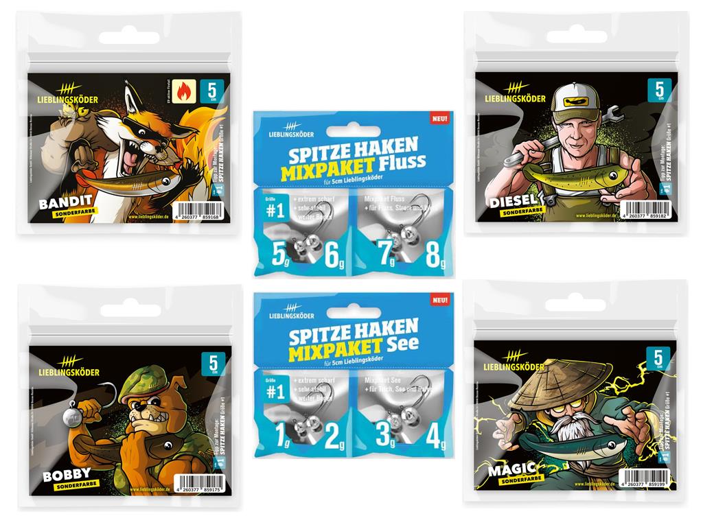 Lieblingsköder - Barsch 5 cm - Sonderfarben-Set Lieblingsköder - Barsch 5 cm - Sonderfarben-Set