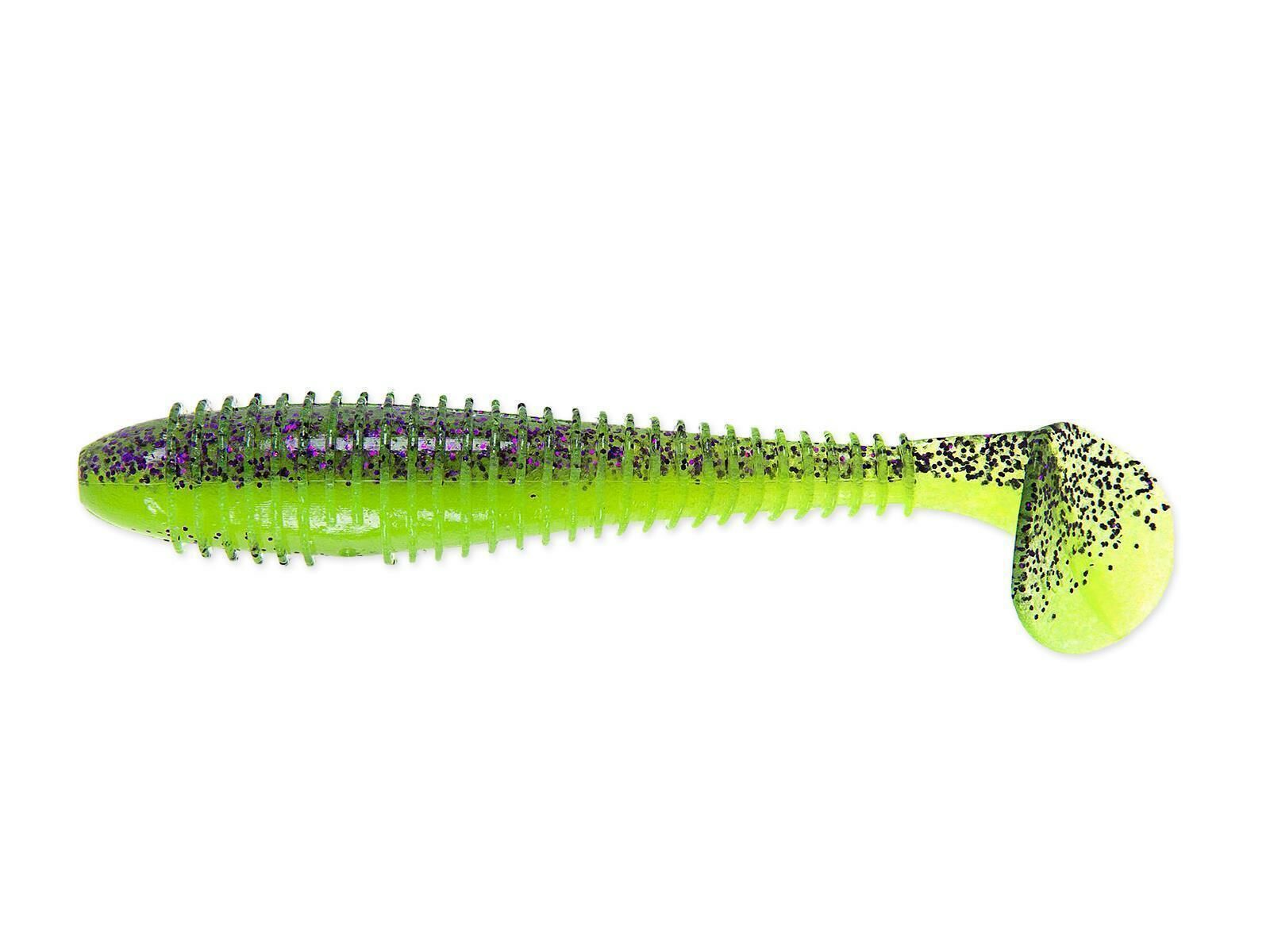 Keitech FAT Swing  Impact  3.8" - Purple Chartreuse