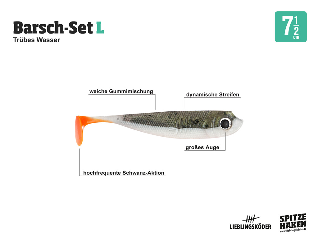 Lieblingsköder Barsch Komplettset Barsch-Set L - trübes Wasser