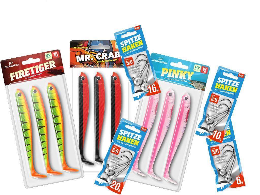 Raubfischstore - Lieblingsköder Räuberset 15 cm trübes Wasser Raubfischstore - Lieblingsköder Räuberset 15 cm trübes Wasser