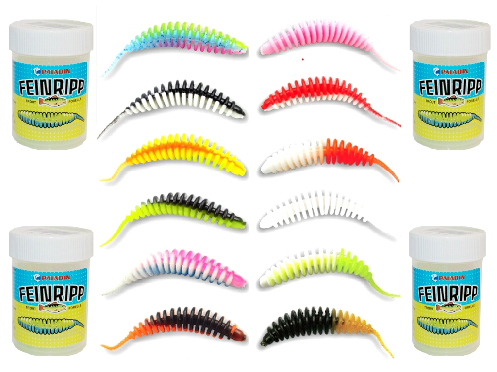 Pro Baits Feinripp 5 cm - alle Farben - UL Köder - Barsch - Forelle Pro Baits Feinripp 6,5 cm - alle Farben - UL Köder - Barsch - Forelle