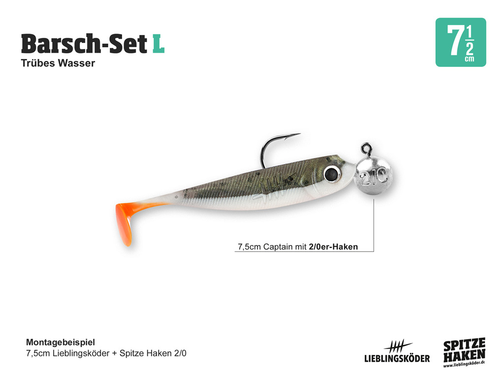 Lieblingsköder Barsch Komplettset Barsch-Set L - trübes Wasser
