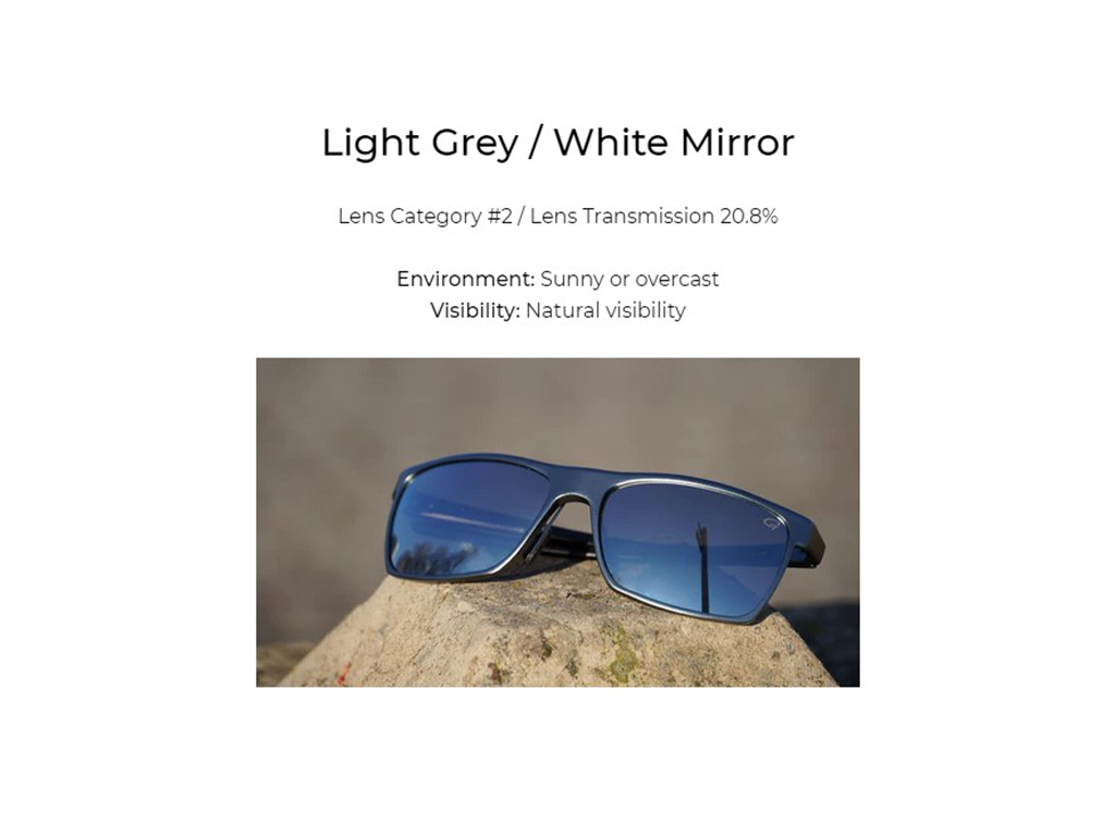 Gamakatsu G- Glasses - Alu - Light Grey/White Mirrow