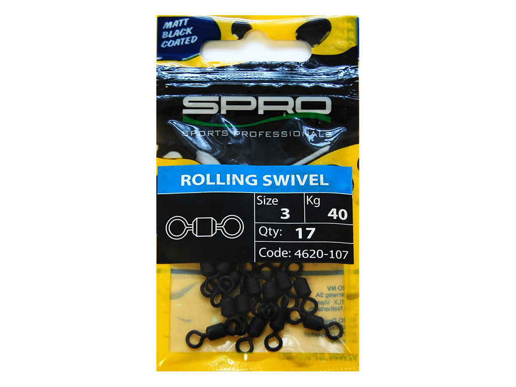 SPRO Matte Black Rolling Swivel - Tönnchen #3