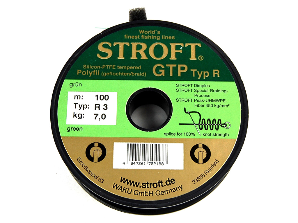 Stroft GTP Typ R - 100 m Spule - geflochtene Schnur R 3 - Tragkraft 7 Kg