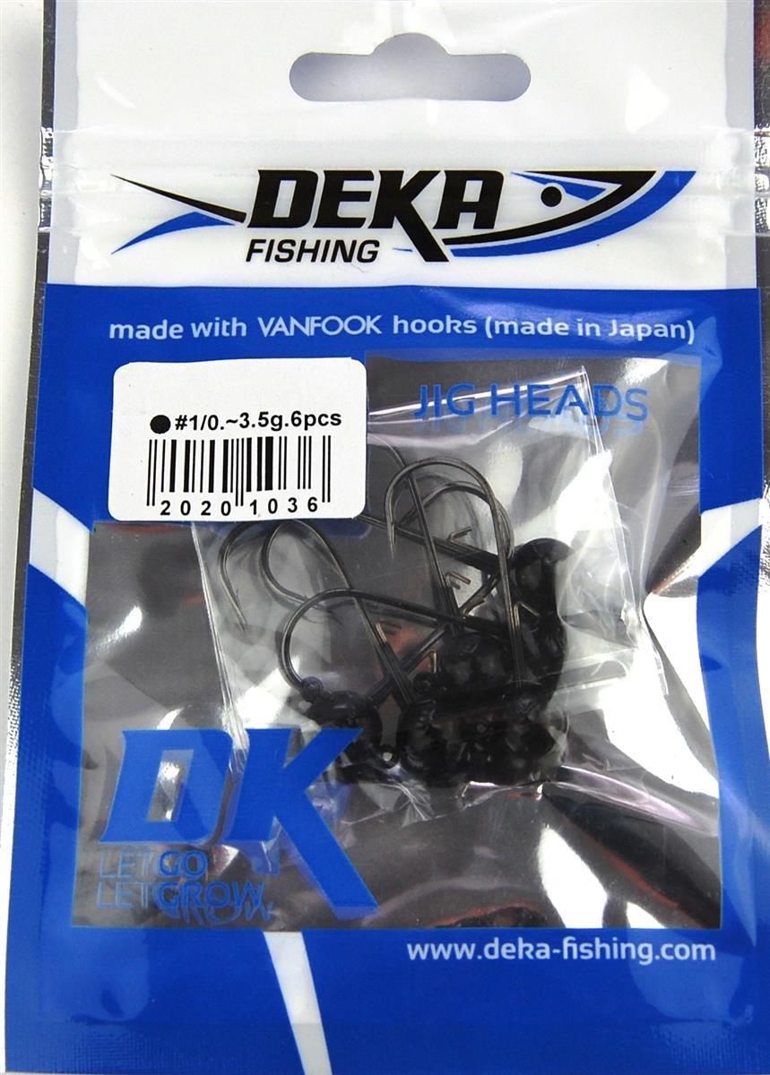 Deka Jigkopf 1/0 schwarz - 3,5 g  bis 14 g