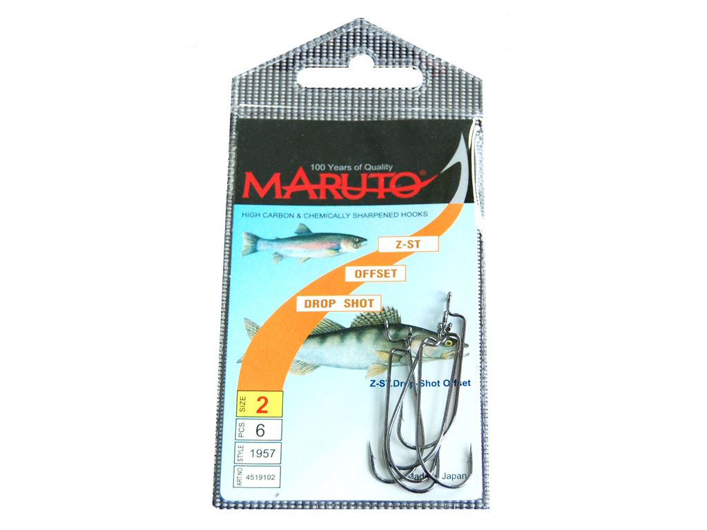 Maruto Drop Shot Offset Haken - Größe 2