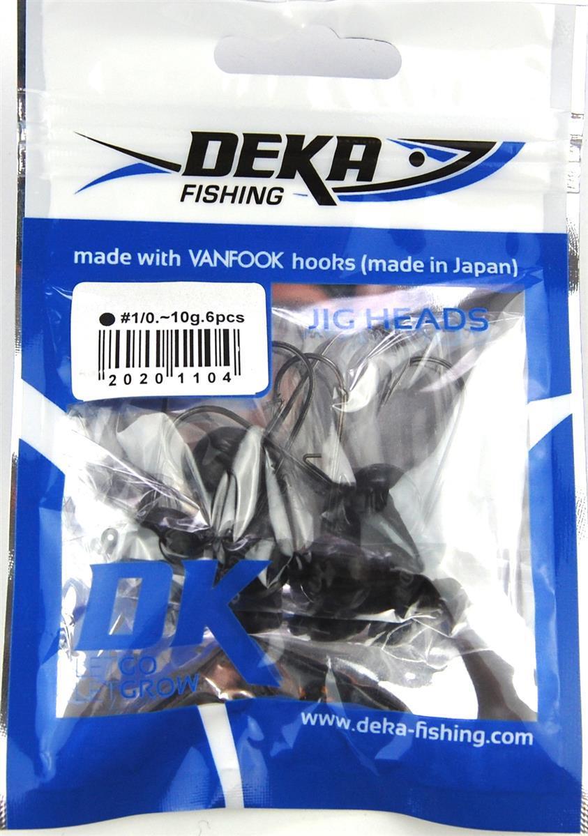 Deka Jigkopf 1/0 schwarz - 3,5 g  bis 14 g