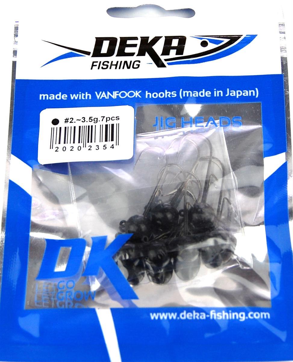 Deka Jigköpfe - schwarz - Gr. # 2 - 3,5 g bis 5 g