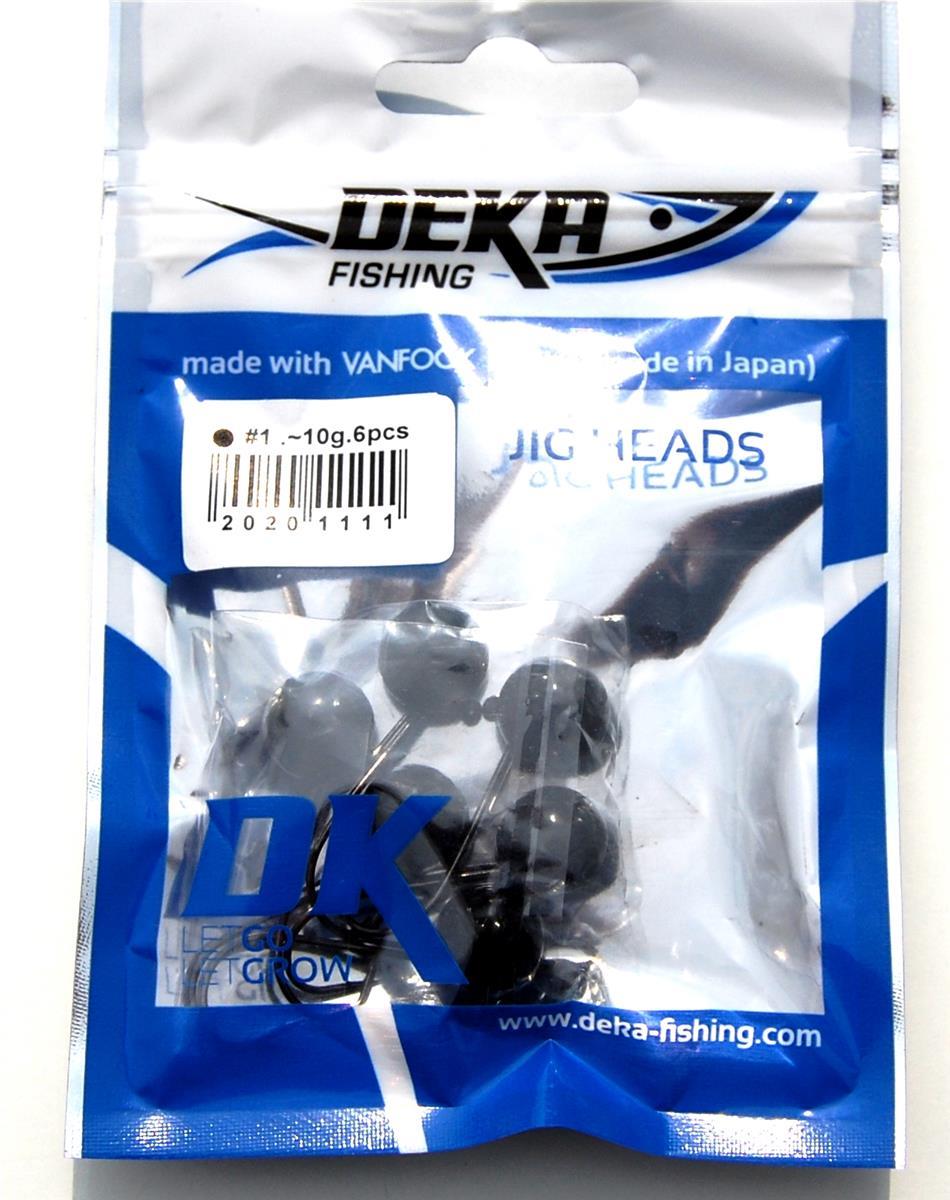Deka Jigkopf - rund - schwarz - Gr. #1 - 3,5 g bis 14 g