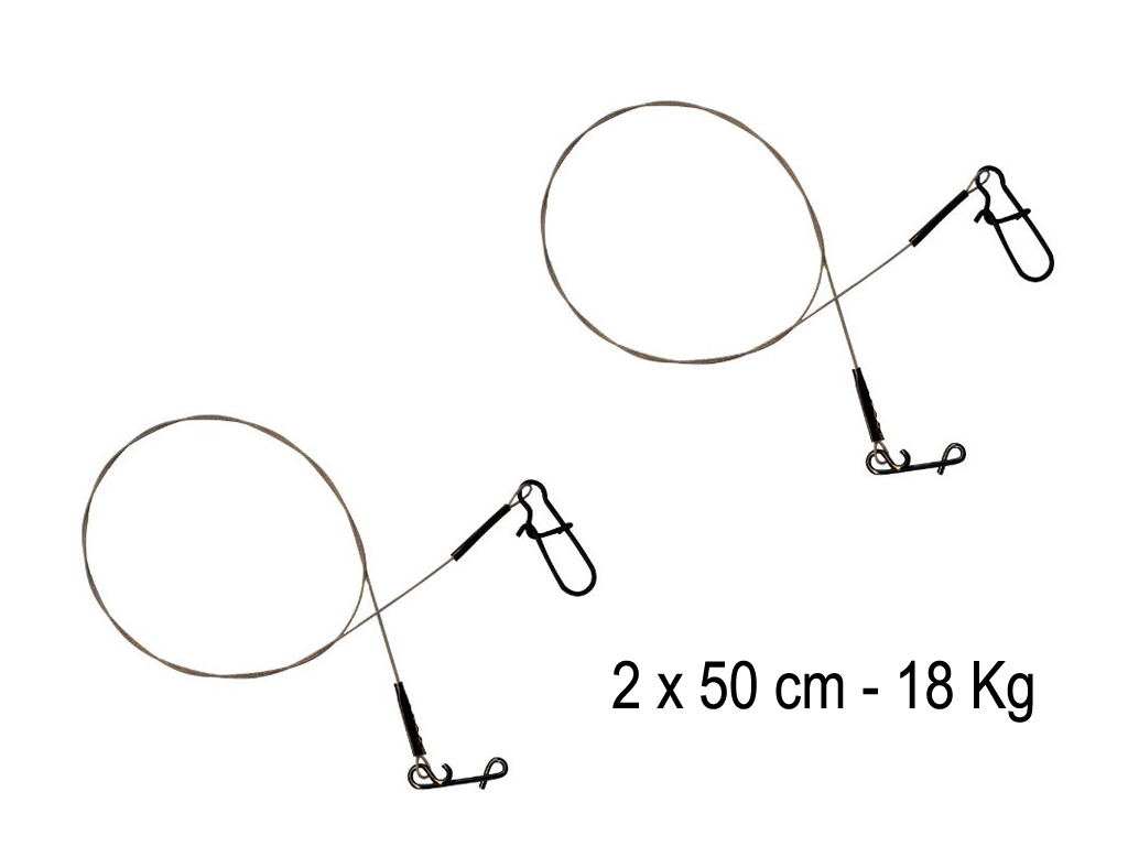 Seika Pro  -  Stahlvorfach mit No Knot 50 cm - 18 Kg Tragkraft