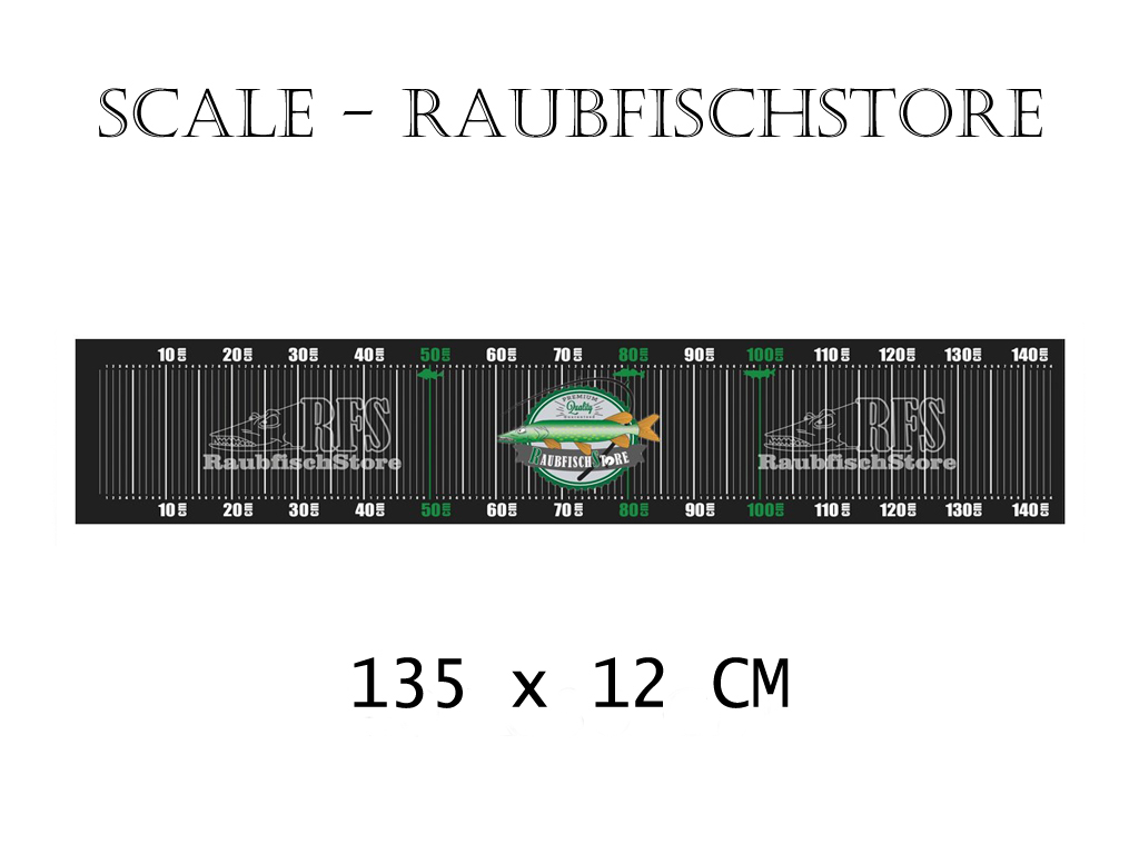 Raubfischstore - Scale - 135 x 12 cm - Mit Alu-Anlegewinkel