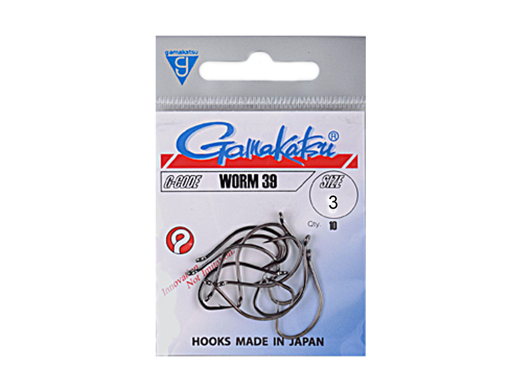 Gamakatsu Worm 39 Einzelhaken Worm 39 Gr. 3