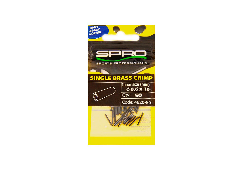 SPRO Single Brass Crimp - Quetschhülsen 0,6 x 10 mm