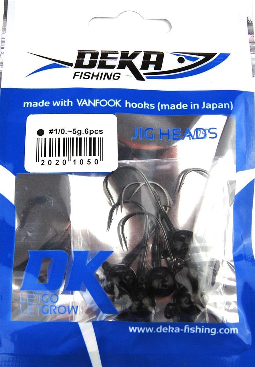 Deka Jigkopf 1/0 schwarz - 3,5 g  bis 14 g