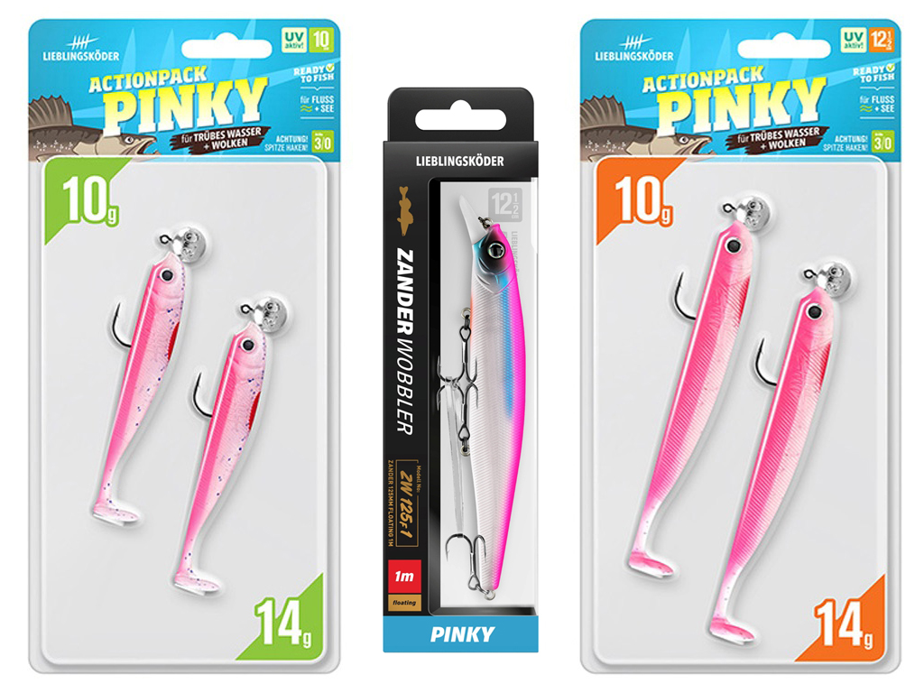 Zander Set Gummifisch & Wobbler - Pinky - Lieblingsköder