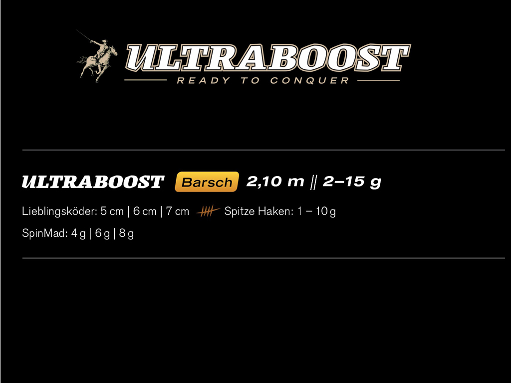 Ultraboost Raubfischruten - Bullseye/Lieblingsköder Ultraboost Barsch 2,1 m - 2 - 15 g