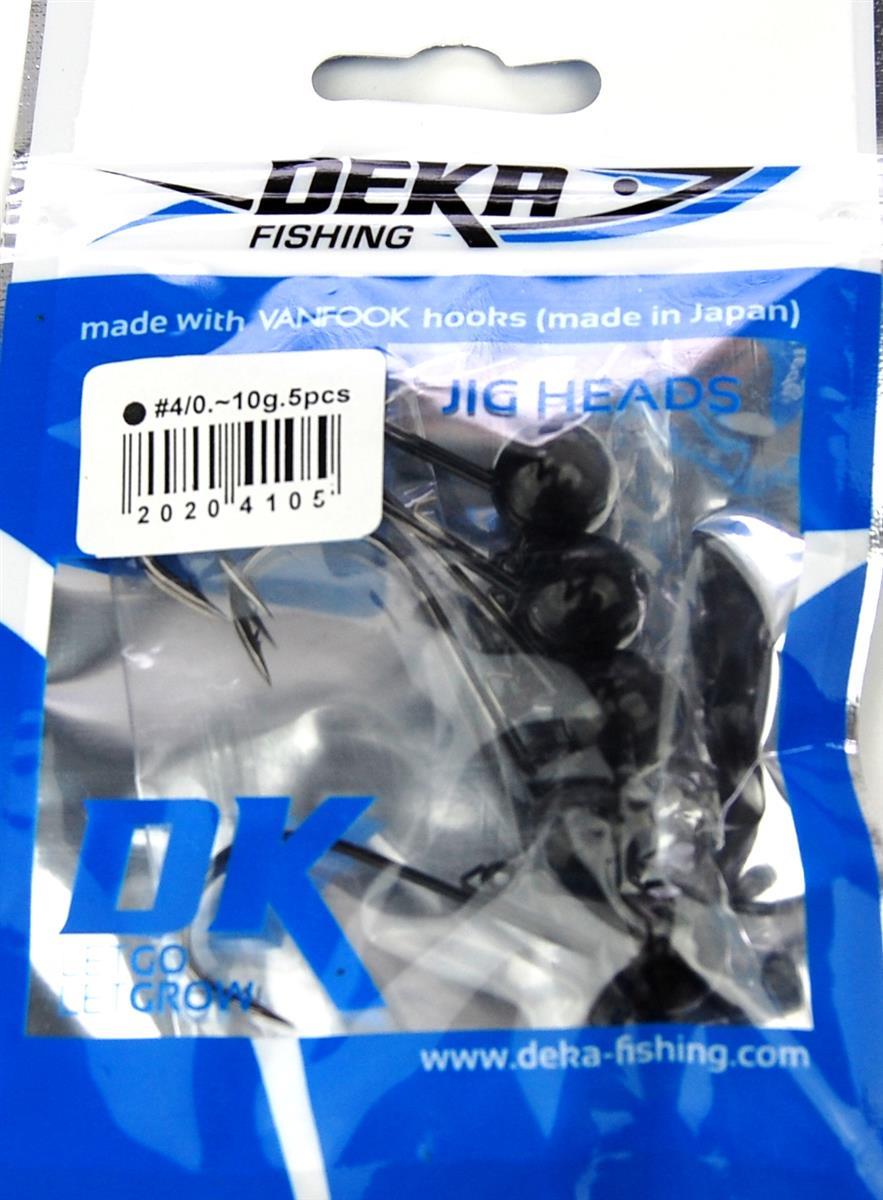 Deka Jigkopf 4/0 schwarz - 5 g bis 18 g