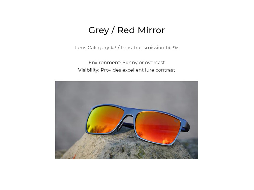 Gamakatsu G- Glasses - Alu - Grey/Red Mirrow