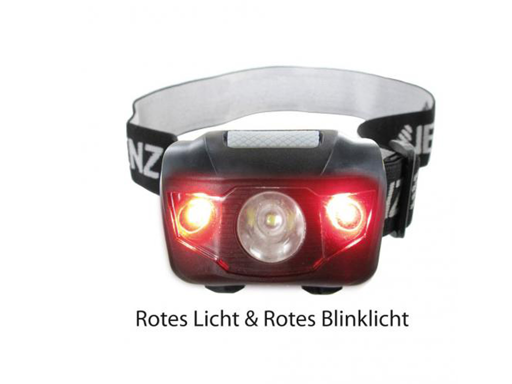 LED Kopflampe - Head Light HL100 - JENZI - mit Rotlicht