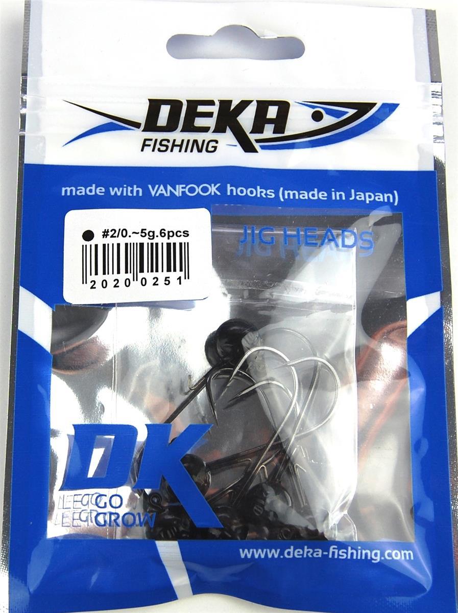 Deka Jigkopf 2/0 schwarz - 5 g bis 18 g