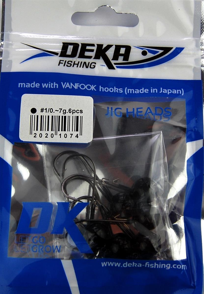 Deka Jigkopf 1/0 schwarz - 3,5 g  bis 14 g