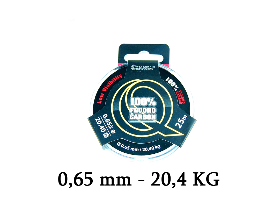 Quantum Fluoro Carbon Predator 25 m Spule Durchmesser 0,65 mm - 20,4 Kg