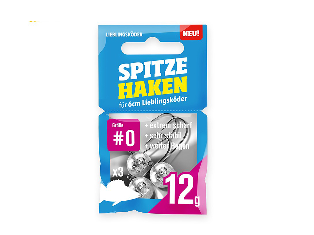 Spitze Haken #0 für 6 cm Lieblingsköder 12 g