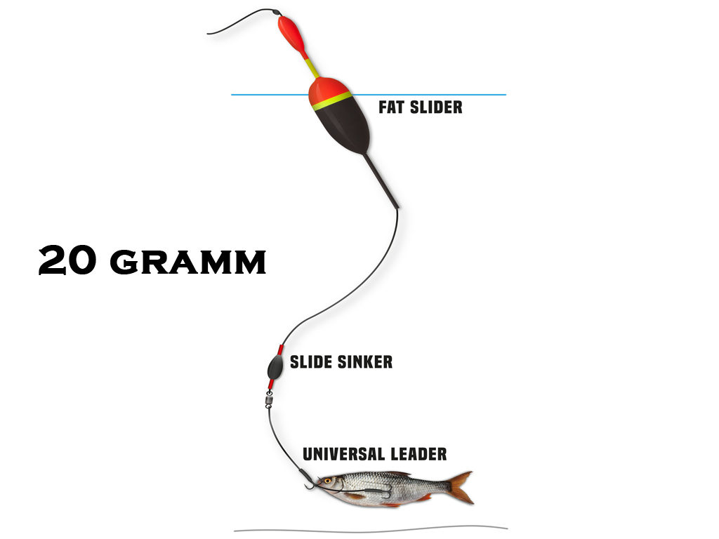 Mr. Pike Fat Slider - Raubfischpose - schwarz 20 gramm