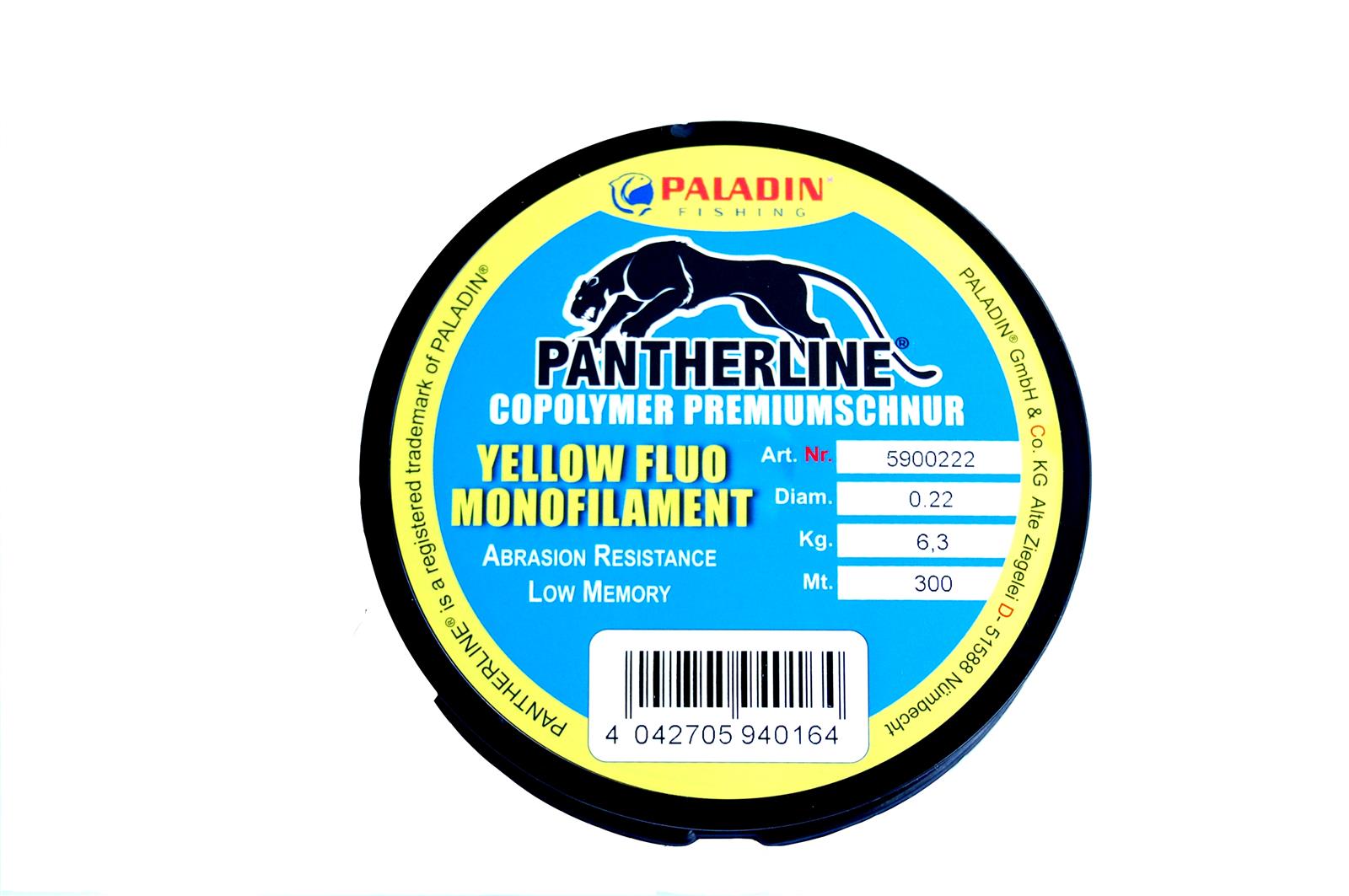 Pantherline Fluo - 300 m Spule Gelb 0,22 mm 6,3Kg Tragkraft