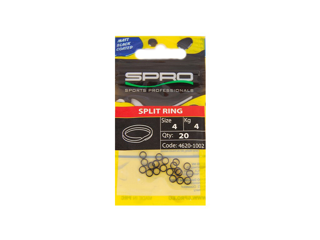 Spro - Matte Black Split Ring Größe 4,0 - Tk 4 Kg
