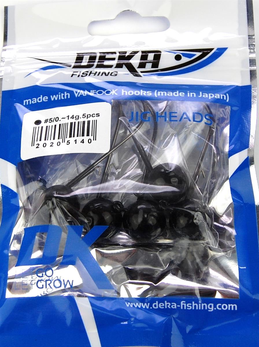 Deka Jigkopf 5/0 schwarz - 5 g bis 18 g
